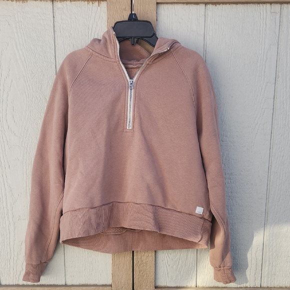 Vuori Restore Half Zip Sedona Brown Neutral Norm Hoodie Medium Athletic Comfy - Picture 1 of 8